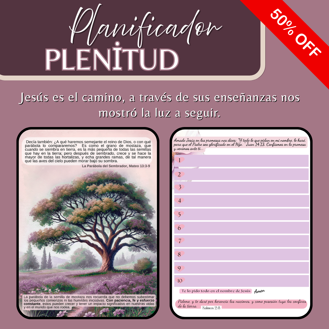 Planner PLENITUD – Digital + Imprimible | Agenda cristiana de crecimiento espiritual diario